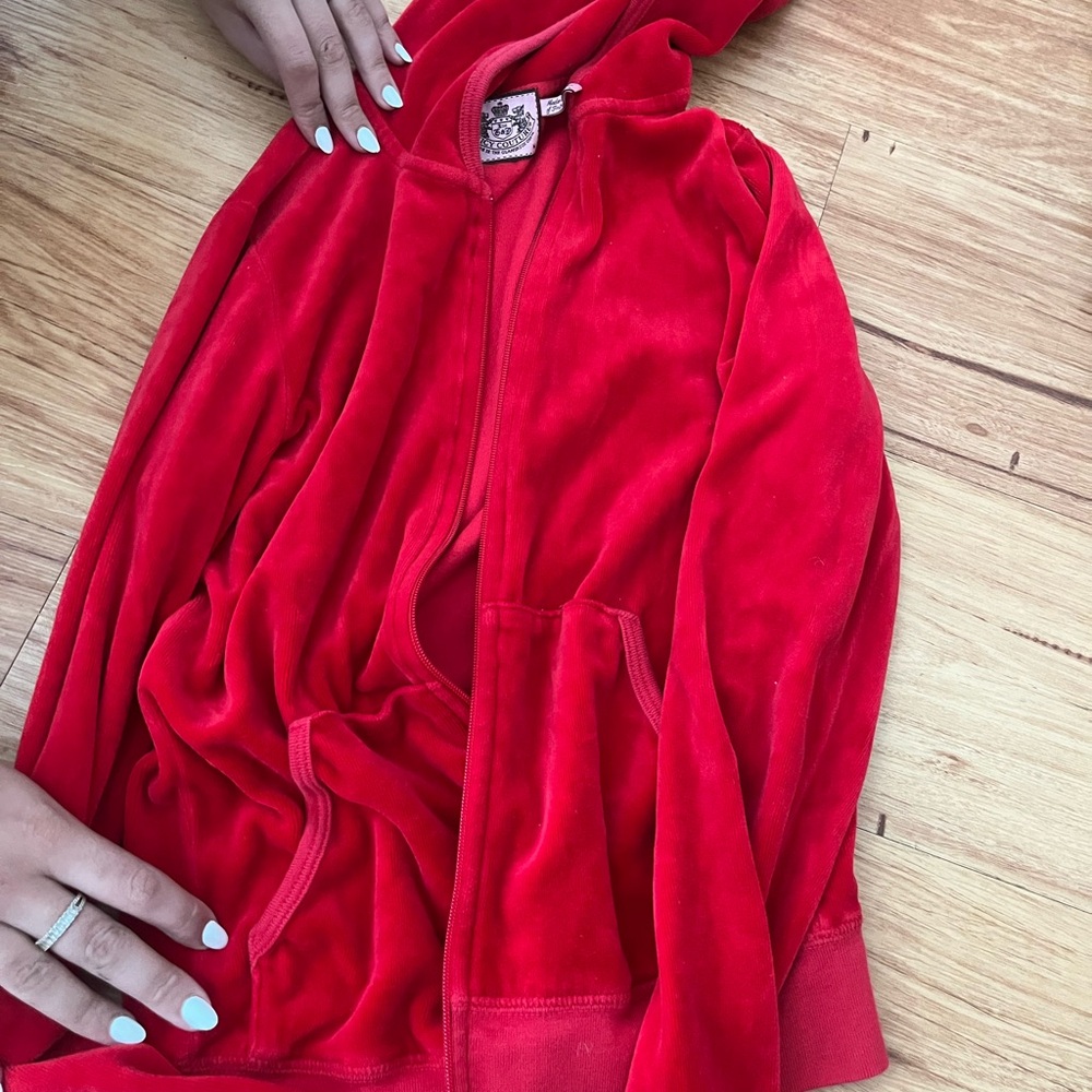 Juicy couture, red velvet jacket